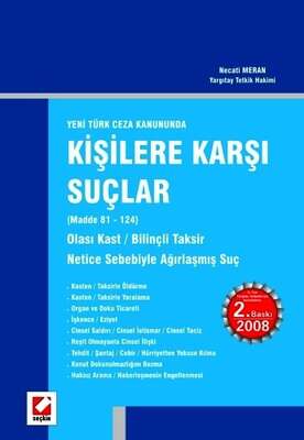 Seçkin Yayıncılık Kişilere Karşı Suçlar - 1