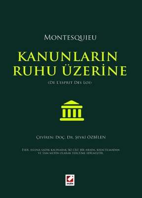 Seçkin Yayıncılık MontesquieuKanunların Ruhu Üzerine De Lesprit Des Lois - 1