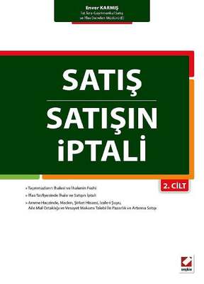 Seçkin Yayıncılık Satış - Satışın İptali 2 Cilt - 1