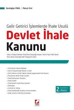 Seçkin Yayıncılık Gelir Getirici İşlemlerde İhale UsulüDevlet İhale Kanunu - 1