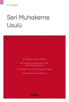 Seçkin Yayıncılık Seri Muhakeme Usulü - Ceza Hukuku Monografileri - - 1