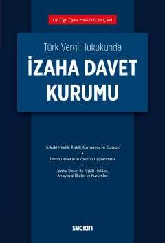 Seçkin Yayıncılık Türk Vergi Hukukundaİzaha Davet Kurumu - 1