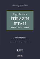 Seçkin Yayıncılık Uygulamadaİtirazın İptali Konu Dizin Listeli - 1