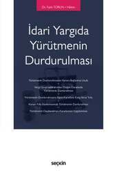 Seçkin Yayıncılık İdari Yargıda Yürütmenin Durdurulması - 2