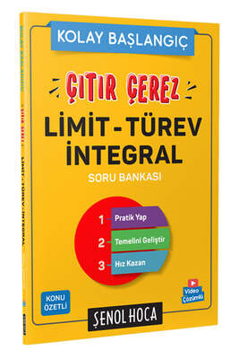 Şenol Hoca Yayınları Çıtır Çerez Limit-Türev-İntegral Soru Bankası (Kolay Başlangıç) - 1