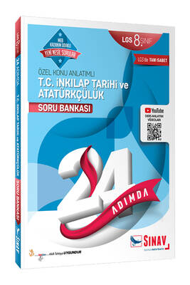 Sınav Yayınları 8. Sınıf LGS T.C. İnkılap Tarihi ve Atatürkçülük 24 Adımda Özel Konu Anlatımlı Soru Bankası - 1