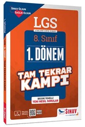 Sınav Dergisi Yayınları - ​Sınav Yayınları 8. Sınıf LGS 1. Dönem Çözümlü Tam Tekrar Kampı