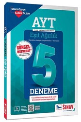Sınav Dergisi Yayınları - Sınav Yayınları AYT Eşit Ağırlık Çözümlü 5 Deneme