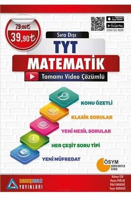 ​Sıradışıanaliz Yayınları TYT Matematik Tamamı Video Çözümlü Konu Özetli Soru Bankası - 1
