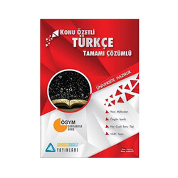 Sıradışıanaliz Yayınları - ​Sıradışıanaliz Yayınları TYT Türkçe Konu Özetli Tamamı Çözümlü Soru Bankası