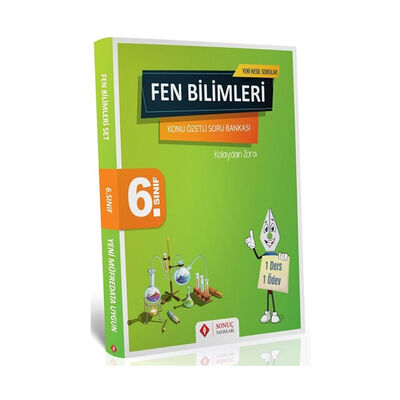 Sonuç Yayınları 6. Sınıf Fen Bilimleri Kazanım Merkezli Soru Bankası Seti - 1