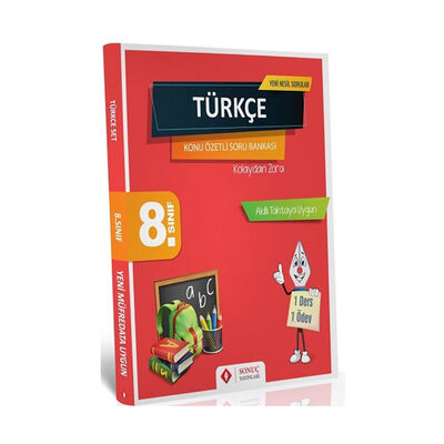 Sonuç Yayınları 8. Sınıf Türkçe Kazanım Merkezli Soru Bankası Seti - 1