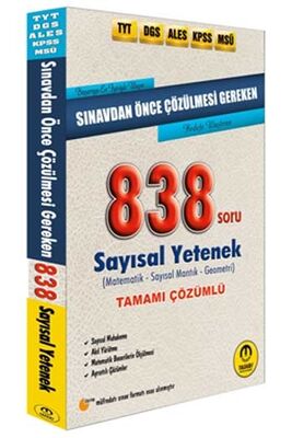 ​Tasarı Yayınları TYT DGS ALES KPSS MSÜ Sınavdan Önce Çözülmesi Gereken Tamamı Çözümlü Sayısal 838 Soru - 1