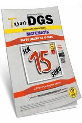 ​Tasarı Yayınları DGS Matematik İlk 15 Garanti Soru Kitapçığı - 1