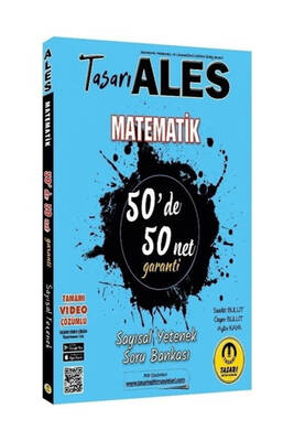 Tasarı Yayınları 2021 ALES Matematik 50 de 50 Net Sayısal Yetenek Soru Bankası Video Çözümlü - 1