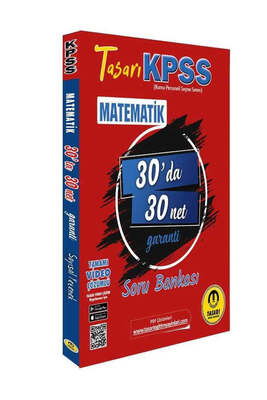 Tasarı Yayınları KPSS Matematik 30 da 30 Net Garanti Soru Bankası Video Çözümlü - 1