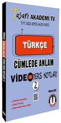 Tasarı Yayınları - Tasarı Yayınları TYT DGS KPSS ALESS MSÜ Türkçe Cümlede Anlam Video Ders Notları