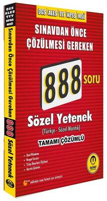 Tasarı Yayınları DGS ALES TYT KPSS MSÜ Sözel Yetenek 888 Soru Bankası Çözümlü - 1