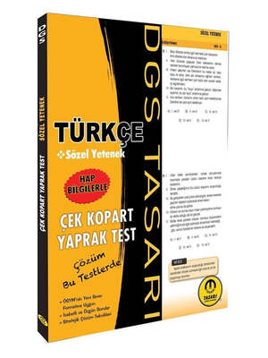 Tasarı Yayınları DGS Türkçe Yaprak Test - 1