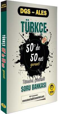 Tasarı Yayınları 2023 DGS-ALES Türkçe 50'de 50 Net Garanti Soru Bankası - 1