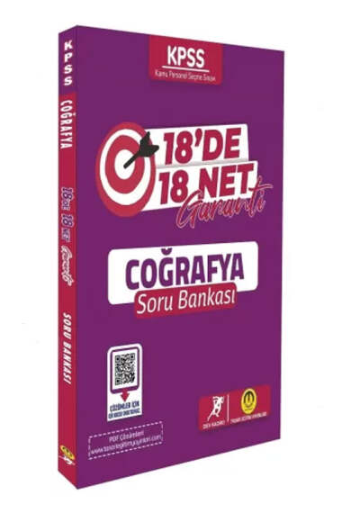 Tasarı Yayınları 2024 KPSS Coğrafya 18'de 18 Net Garanti Soru Bankası (Video Çözümlü) - 1