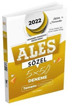 Tercih Akademi Yayınları 2022 ALES Sözel 5 Deneme Çözümlü - 1