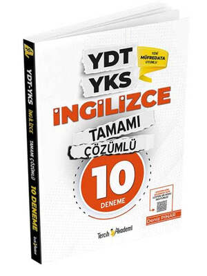 Tercih Akademi Yayınları YDT YKS İngilizce Tamamı Çözümlü 10 Deneme - 1