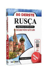 Tercih Akademi Yayınları 80 Derste Rusça Başlangıç ve Orta Seviye Öğrenim Kitabı - Tercih Akademi