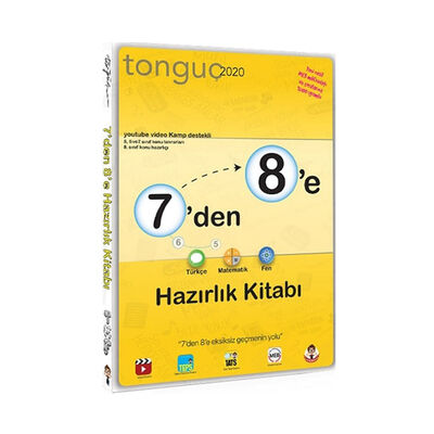 ​Tonguç Akademi 8. Sınıf 7'den 8'e Türkçe Matematik Fen Bilimleri Hazırlık Kitabı - 1