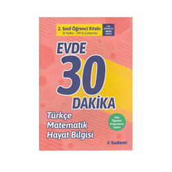Tudem Yayınları - ​Tudem Yayınları 2. Sınıf Evde 30 Dakika Türkçe Matematik Hayat Bilgisi Soru Ev Çalışması