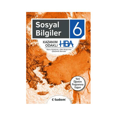 ​Tudem Yayınları 6. Sınıf Sosyal Bilgiler Kazanım Odaklı HBA - 1