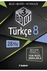 Tudem Yayınları - Tudem Yayınları 8. Sınıf Türkçe 3 Boyut 28'li Föy