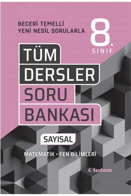 Tudem Yayınları 8. Sınıf Tüm Dersler Sayısal Soru Bankası - 1