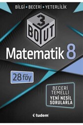 Tudem Yayınları - Tudem Yayınları 8. Sınıf Matematik 3 Boyut 28'li Föy