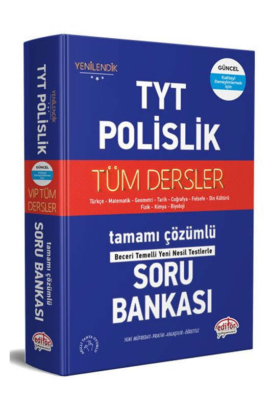 Data Yayınları TYT / Polislik Tüm Dersler Tamamı Çözümlü Soru Bankası