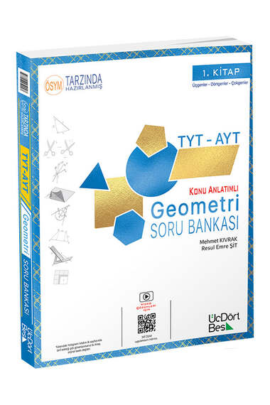ÜçDörtBeş Yayınları 2024 TYT-AYT Geometri Konu Anlatımlı Soru Bankası - 1