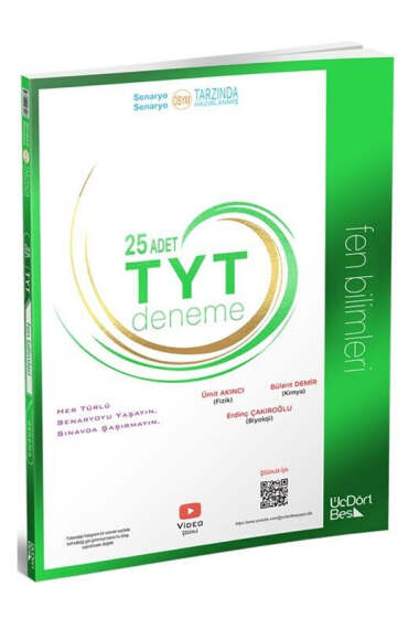 ÜçDörtBeş Yayınları 2024 TYT Fen Bilimleri 25 Deneme Sınavı - 1