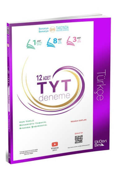 ÜçDörtBeş Yayınları 2024 TYT Türkçe 12 Deneme Sınavı - 1