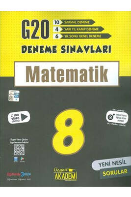 Üçgen Akademi 8. Sınıf Matematik 20 li Deneme Sınavı - 1