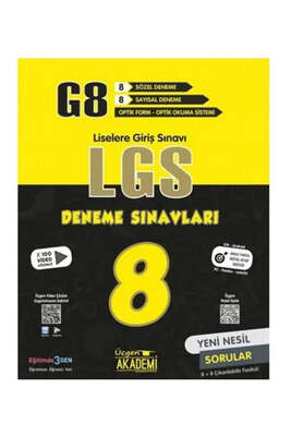 Üçgen Yayınları 8. Sınıf G8 LGS 8 li Deneme Sınavları - 1