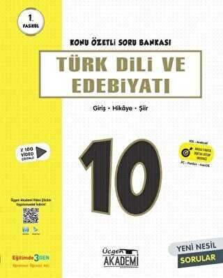 Üçgen Akademi 10.Sınıf Türk Dili ve Edebiyatı Konu Özetli Soru Bankası - 1