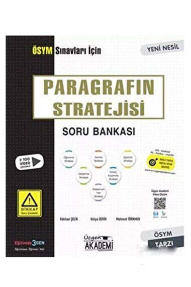Üçgen Akademi Yayınları 2024 Paragrafın Stratejisi Soru Bankası - 1
