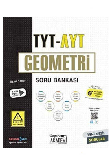 Üçgen Akademi Yayınları 2024 TYT-AYT Geometri Soru Bankası - 1