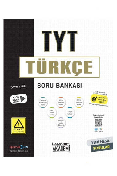 Üçgen Akademi Yayınları 2024 TYT Türkçe Soru Bankası - 1