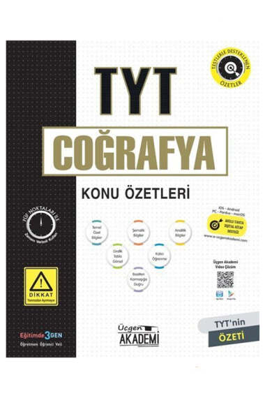 Üçgen Akademi Yayınları 2024 TYT Coğrafya Konu Özetleri - 1