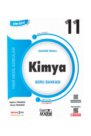 Üçgen Akademi Yayınları 2024 11.Sınıf Kimya - Konunun Özü Soru Bankası - 1