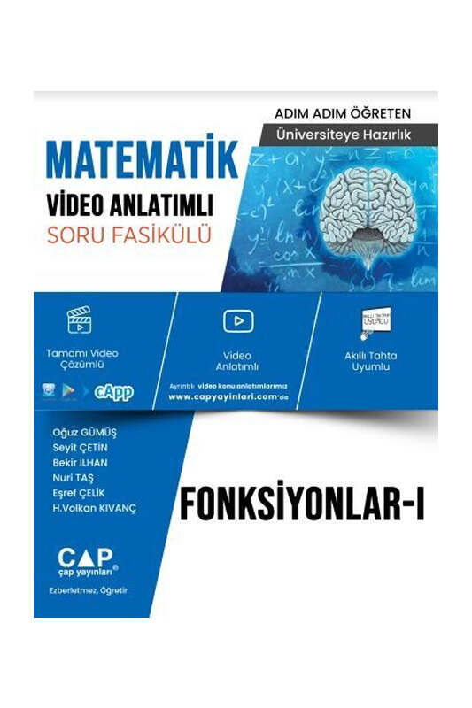 Çap Yayınları Üniversiteye Hazırlık Matematik Fonksiyonlar 1 Konu Anlatımlı Soru Bankası