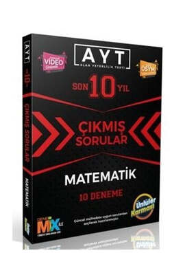 Ünlüler Yayınları AYT Matematik Son 10 Yıl Çıkmış Sorular 10 Deneme - 1