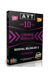 Ünlüler Karması Yayınları - Ünlüler Yayınları AYT Sosyal Bilimler-2 Son 10 Yıl Çıkmış Sorular 10 Deneme