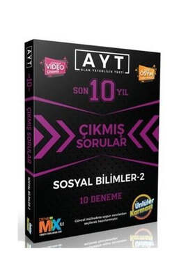 Ünlüler Yayınları AYT Sosyal Bilimler-2 Son 10 Yıl Çıkmış Sorular 10 Deneme - 1